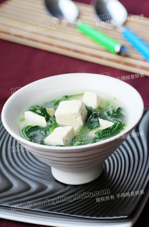 木耳菜豆腐湯的做法(圖解)-