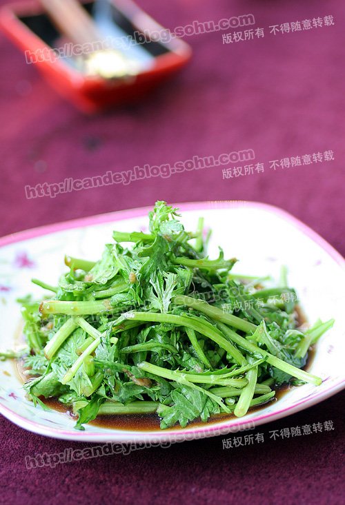 老醋茼蒿的做法(圖)-