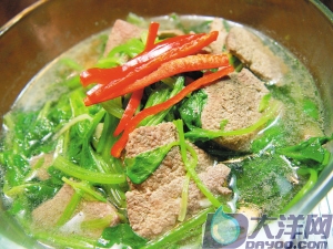 補血豬肝菠菜湯的做法(圖解)-