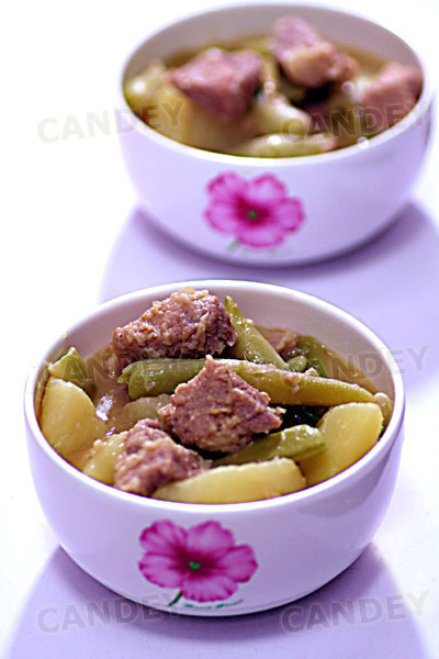豆角燉肉的做法-