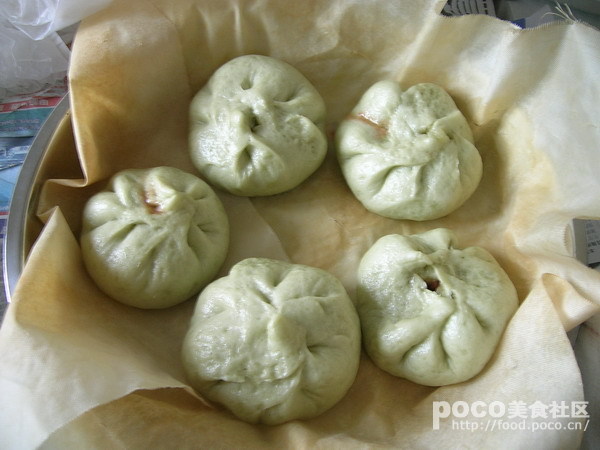 綠茶叉燒包的詳細做法(圖解)
