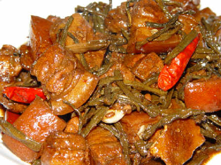 川菜豇豆燒肉的做法(圖解)-久久菜譜網