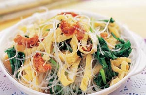 浙菜三彩菠菜的做法(圖)-久久菜譜網