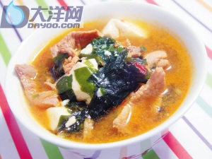 日式肉片味噌湯的做法(圖解)-