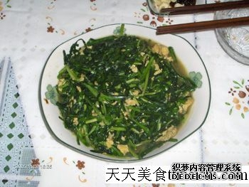 菠菜炒雞蛋菜譜圖片